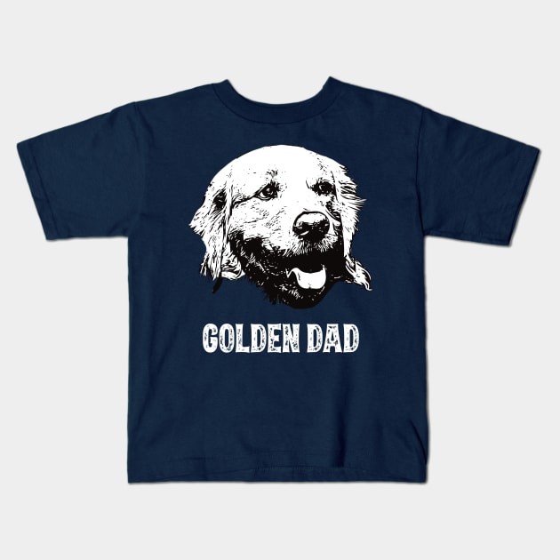 Golden Retriever Dad Kids T-Shirt by DoggyStyles